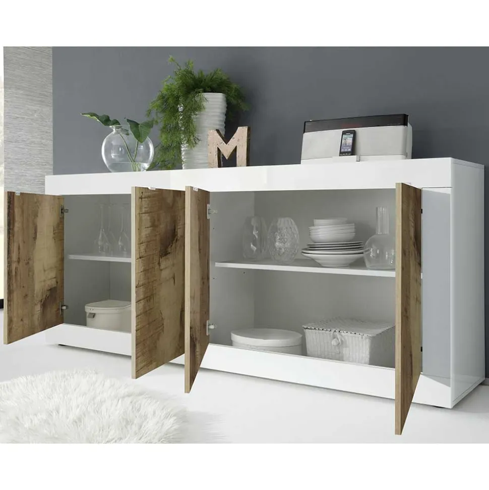 4-türiges Sideboard 207 cm breit - Olvenion