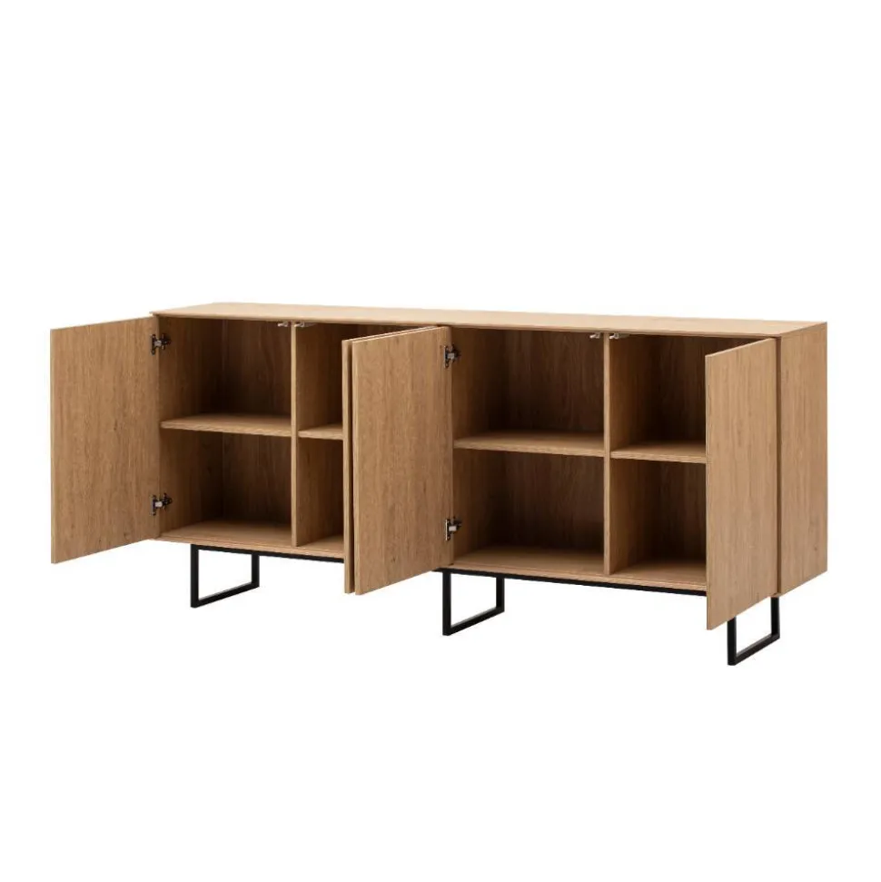 4-türiges Sideboard in Eiche Stone - Jaskin