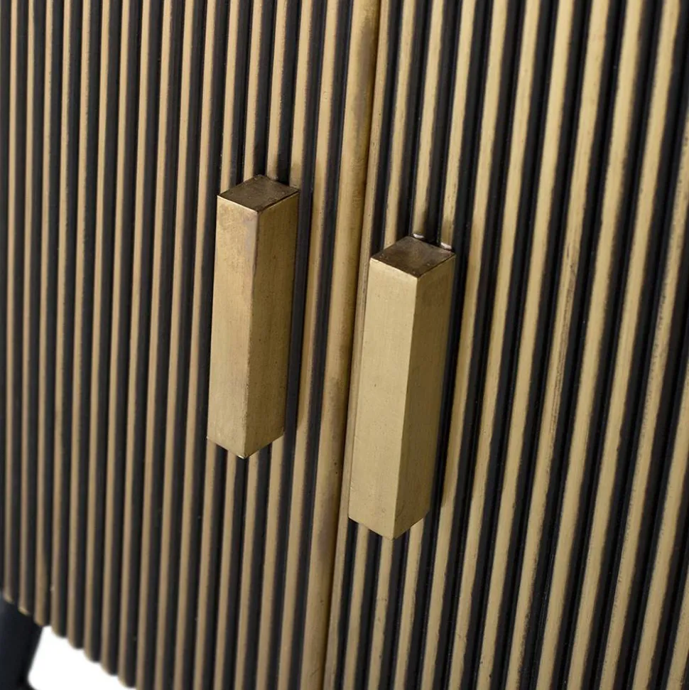4-türiges Sideboard mit Marmor Platte - Hayato