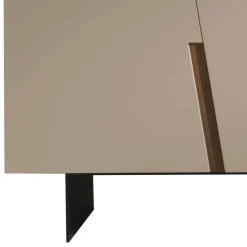 3-türiges Sidebodard in Taupe und Teak - Cadiz