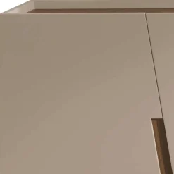 3-türiges Sidebodard in Taupe und Teak - Cadiz