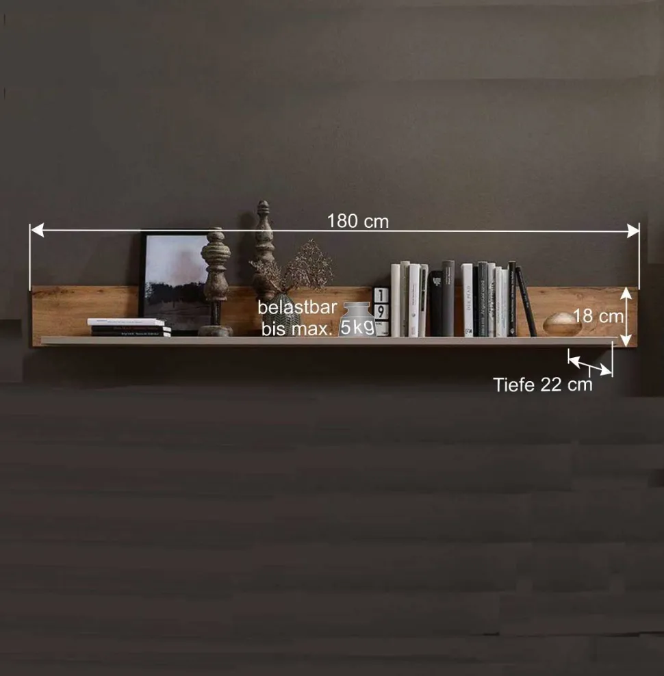 TV Anbauwand Möbel mit LED Licht - Fraguca (fünfteilig)