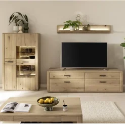 TV Anbauwand Möbelset modern - Jevedaz (dreiteilig)
