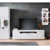 TV Anbauwand Set in Weiß - Hazime (dreiteilig)