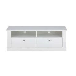 TV Anbauwand Set in weißer Holzoptik Pinie - Liancos (vierteilig)