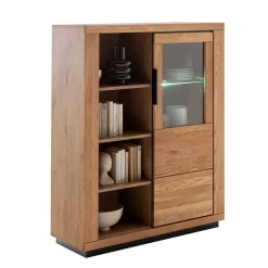 TV Anbauwand teilmassiv Set - Vlacoma (vierteilig)