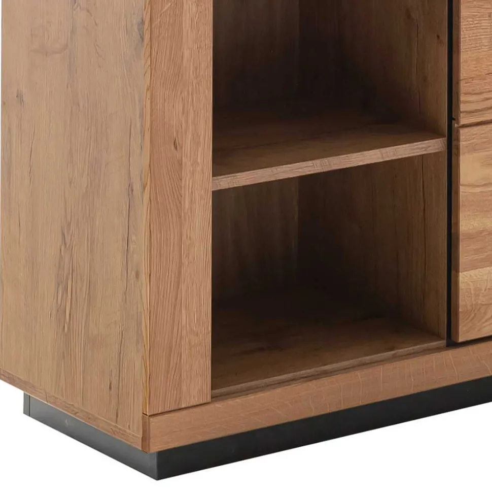 TV Anbauwand teilmassiv Set - Vlacoma (vierteilig)