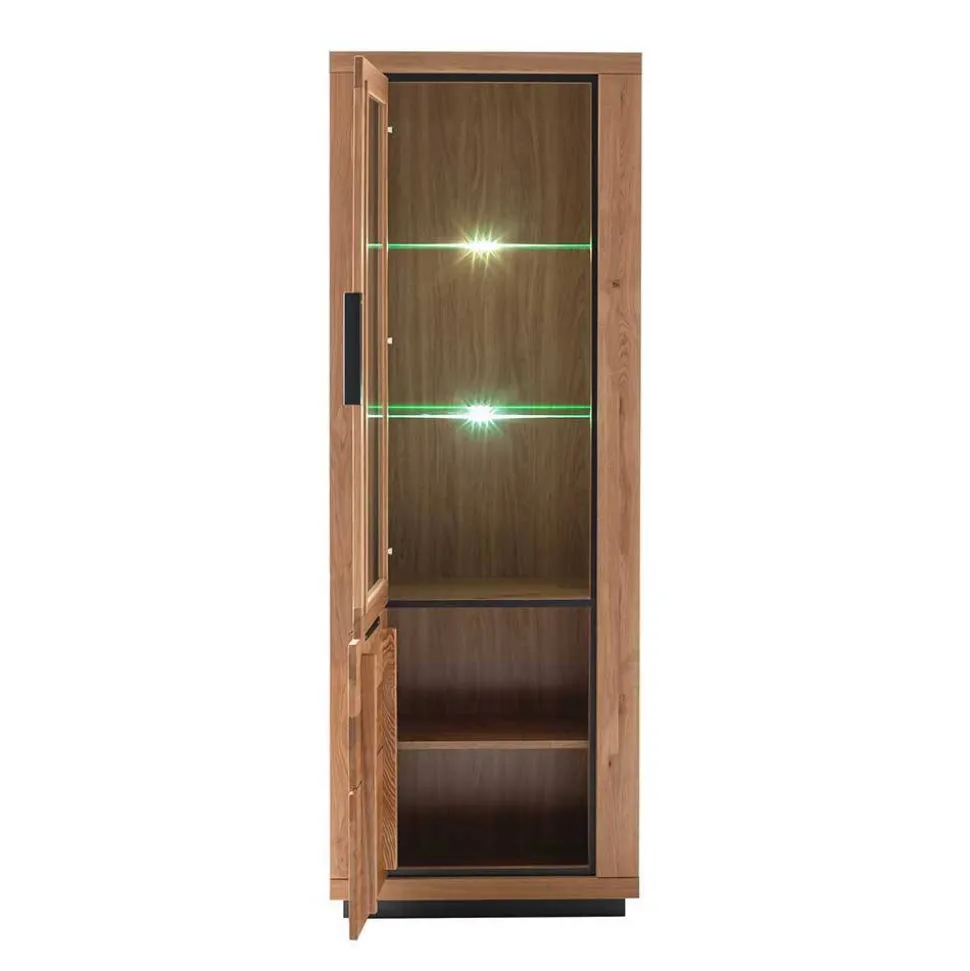 TV Anbauwand teilmassiv Set - Vlacoma (vierteilig)