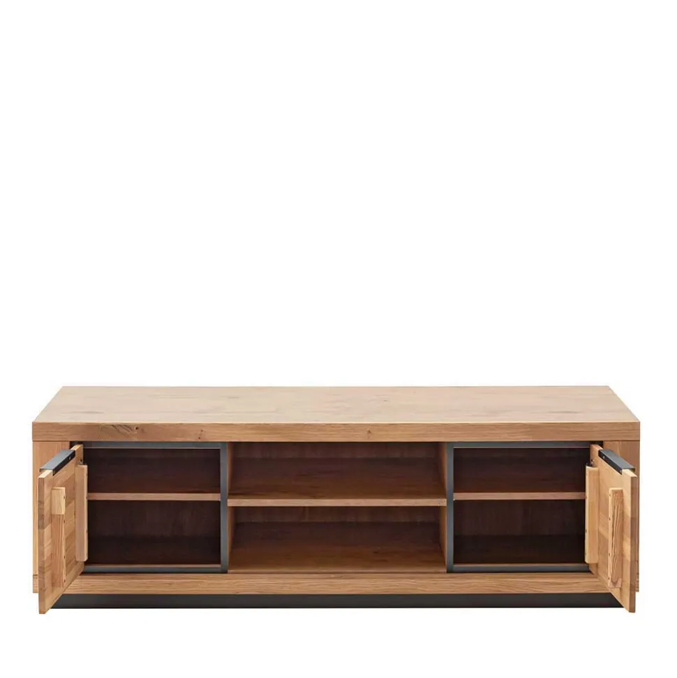 TV Anbauwand teilmassiv Set - Vlacoma (vierteilig)