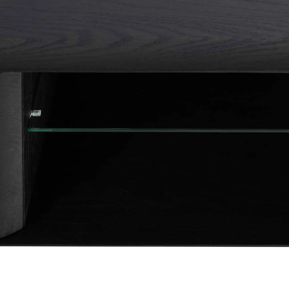 TV Board aus Eiche geschliffen & Schwarz geölt - Asnes