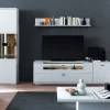 TV Lowboard & Vitrine & Wandboard Set - Apulco (dreiteilig)