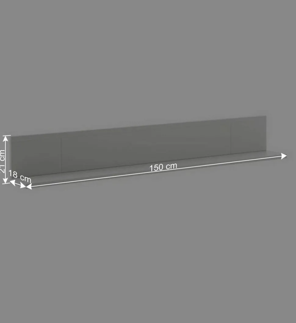 TV Lowboard & Vitrine & Wandboard Set - Apulco (dreiteilig)