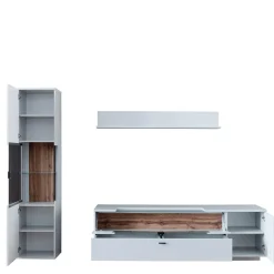 TV Lowboard & Vitrine & Wandboard Set - Apulco (dreiteilig)
