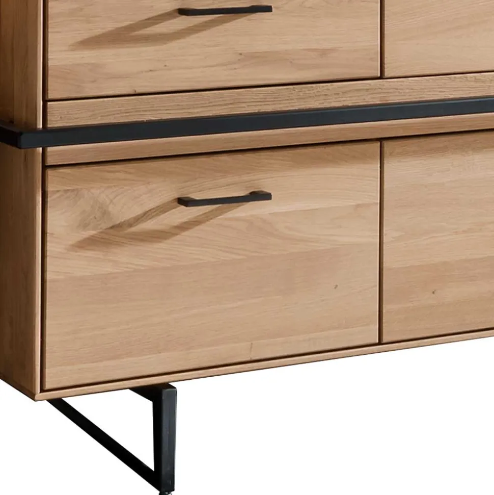 TV Lowboard aus Asteiche mit Metall - Clenza