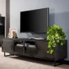 TV Lowboard aus Metall & Glas - Brayden