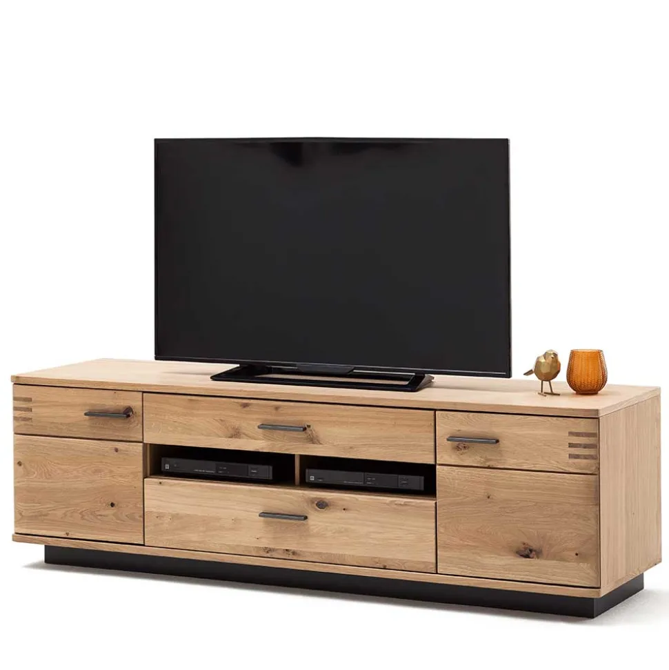 TV Lowboard in Eiche Bianco & Anthrazit - Crupean I