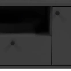 TV Lowboard in Grau und Wildeiche - Penzanca