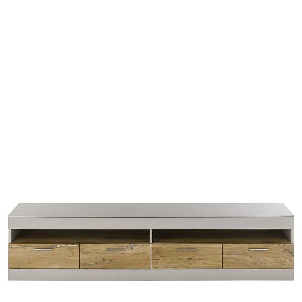 TV Lowboard in Hellgrau & Zinneiche NB - Lioscas