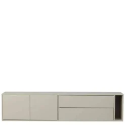 TV Lowboard in Hellgrau Kiefernholz - Prime