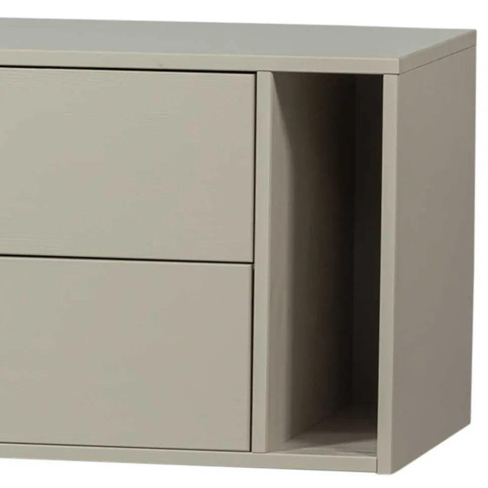 TV Lowboard in Hellgrau Kiefernholz - Prime