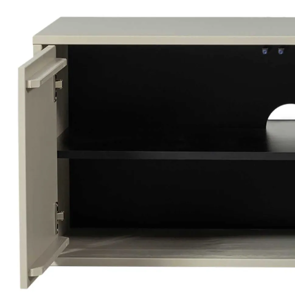 TV Lowboard in Hellgrau Kiefernholz - Prime