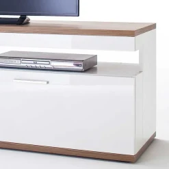 TV Lowboard in Hochglanz Weiß - Icadro
