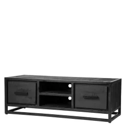 TV Lowboard in Schwarz Antik Finish - Esturado