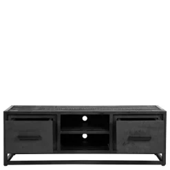 TV Lowboard in Schwarz Antik Finish - Esturado