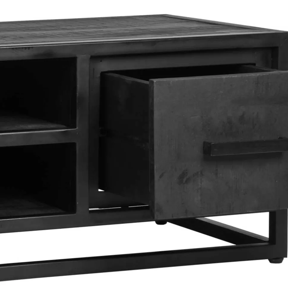 TV Lowboard in Schwarz Antik Finish - Esturado