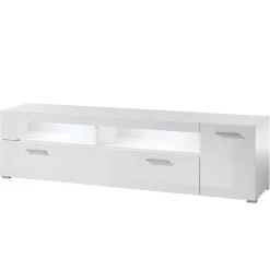 TV Lowboard in Weiß hochglänzend - Timmona