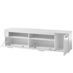 TV Lowboard in Weiß hochglänzend - Timmona