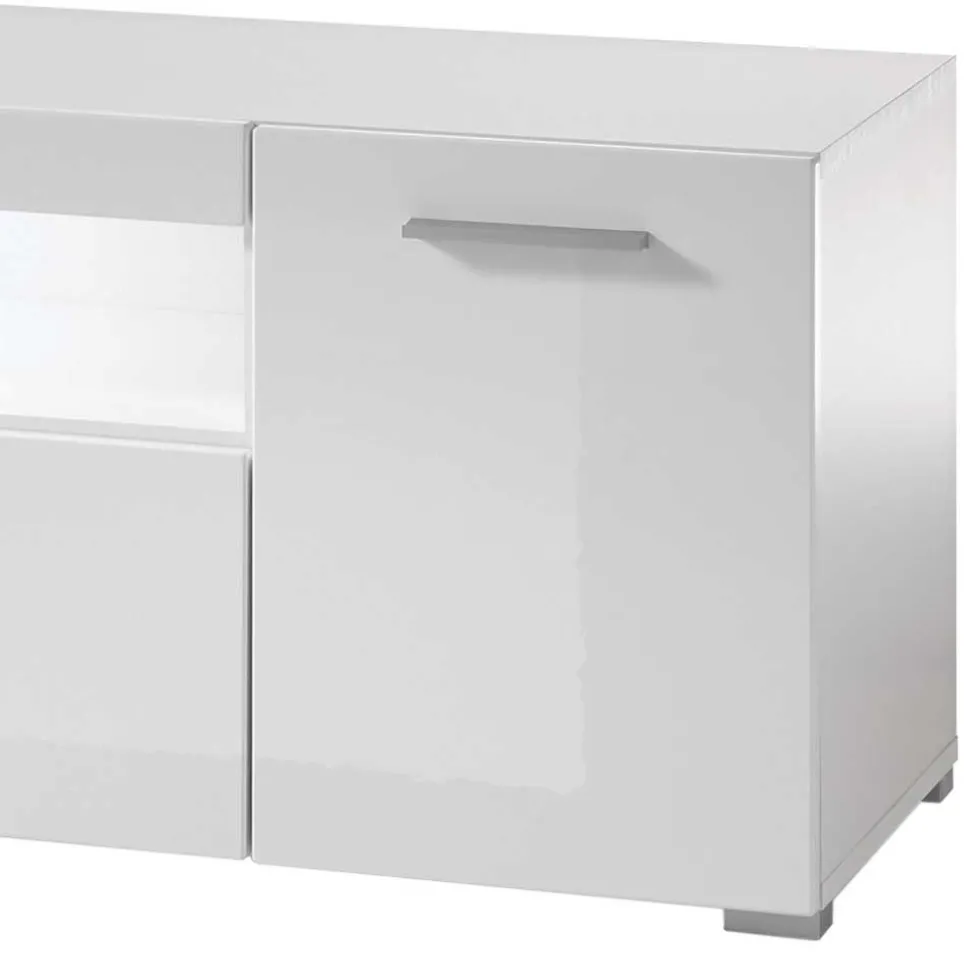 TV Lowboard in Weiß hochglänzend - Timmona