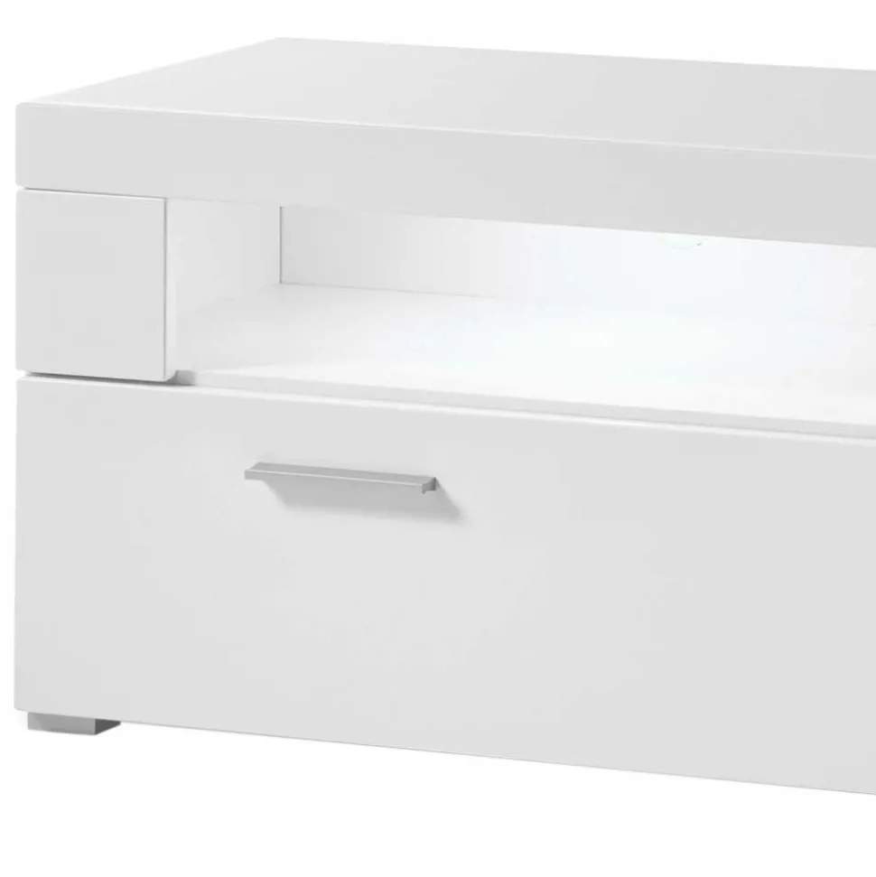 TV Lowboard in Weiß hochglänzend - Timmona