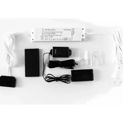 TV Lowboard in Weiß mit Wildeiche - Varzino