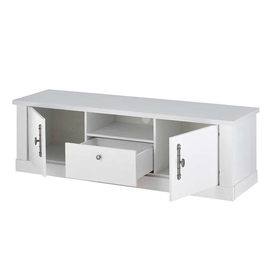 TV Lowboard in weißer Holzoptik Pinie - Liancos