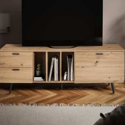 TV Lowboard in Wildeiche Holzoptik - Ziris