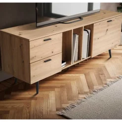 TV Lowboard in Wildeiche Holzoptik - Ziris