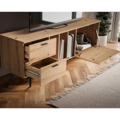 TV Lowboard in Wildeiche Holzoptik - Ziris
