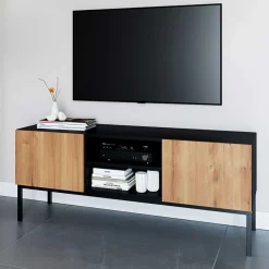 TV Lowboard mit zwei Türen und Fächern - Cavan