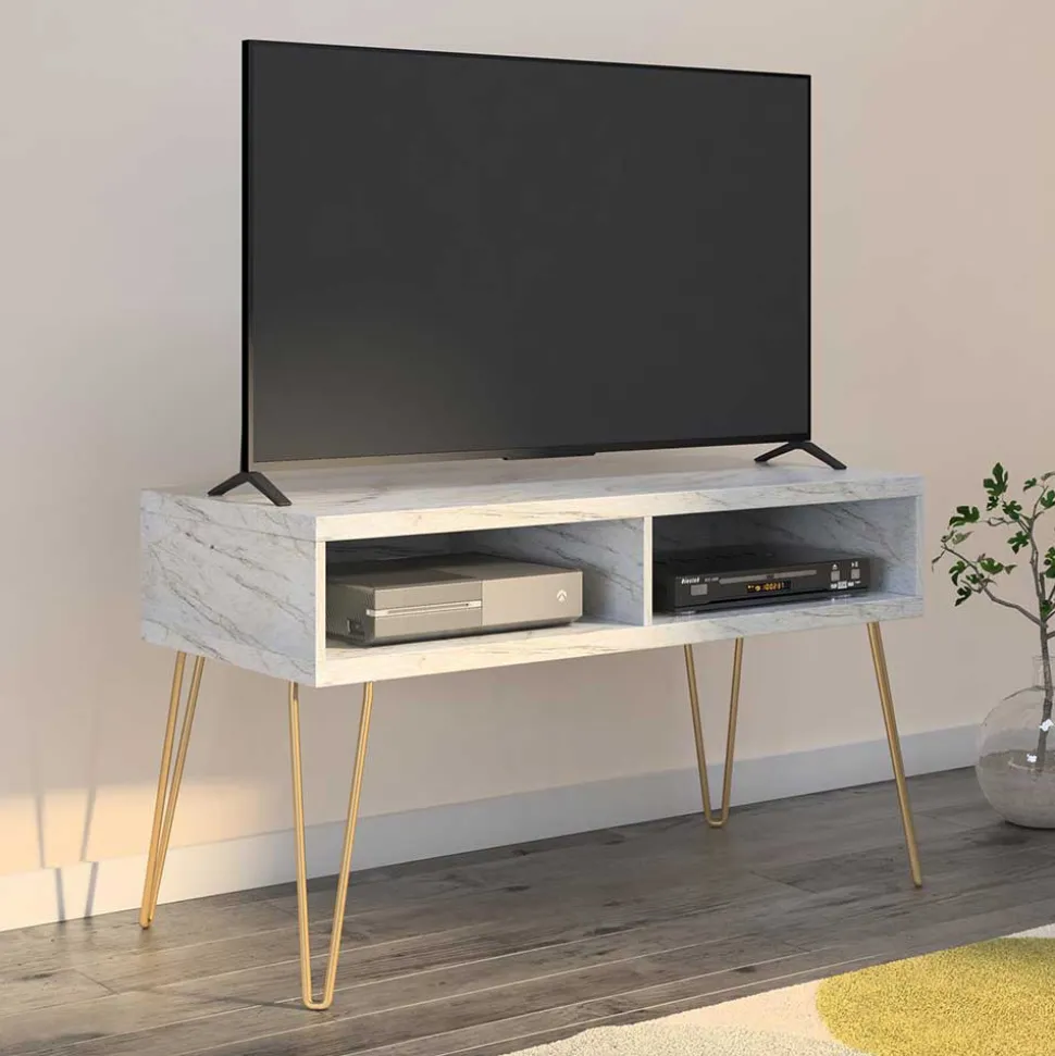 TV Tisch mit zwei Gerätefächern - Tila