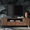 TV Unterschrank aus Kernbuche massiv in Braun - Malawi