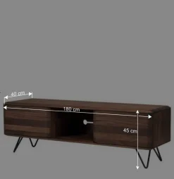 TV Unterschrank aus Nussbaum Massivholz - Rivossa