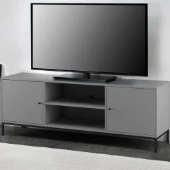 TV Unterschrank in Grau mit Schwarz - Lagista