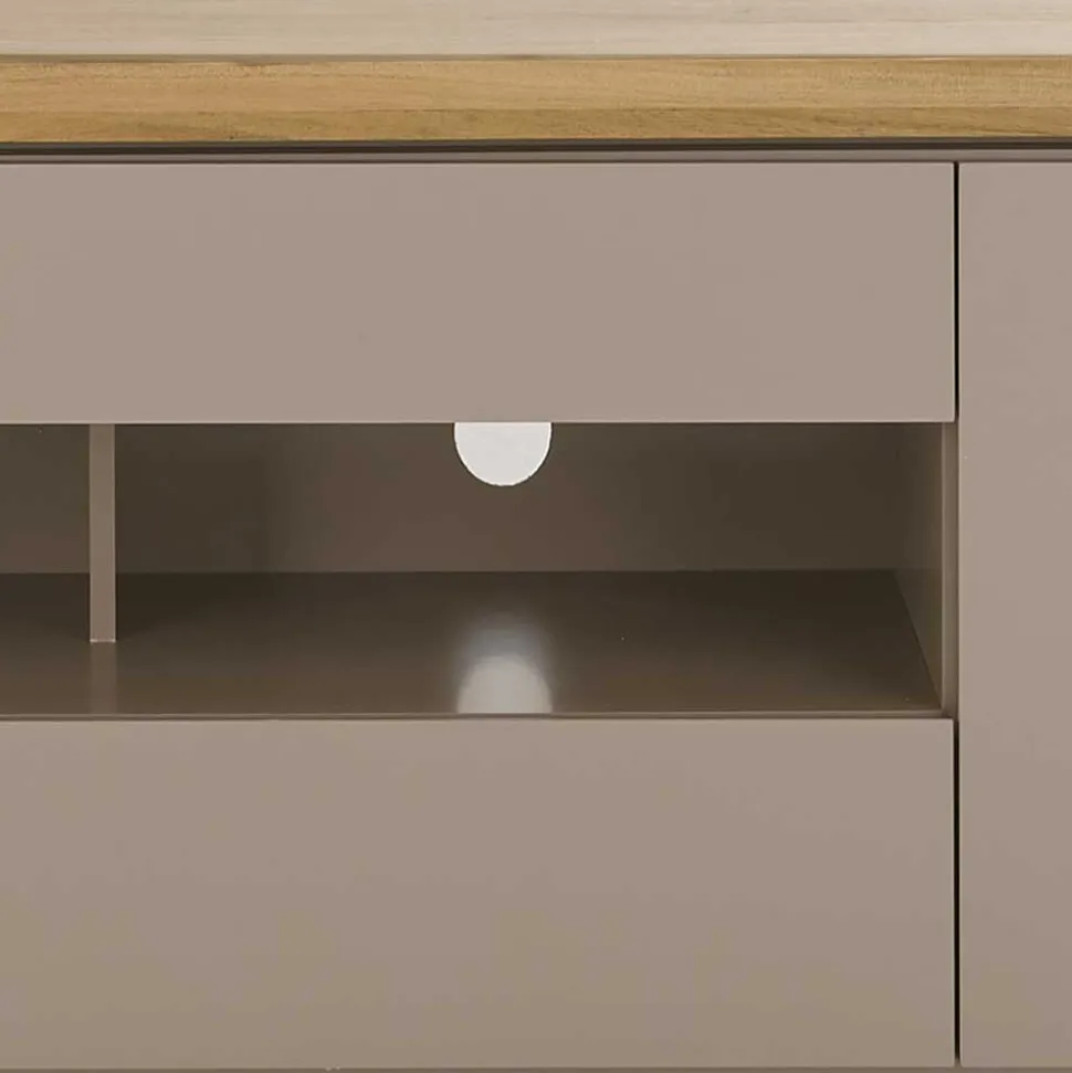 TV Unterschrank in Taupe & Akazie - Anja