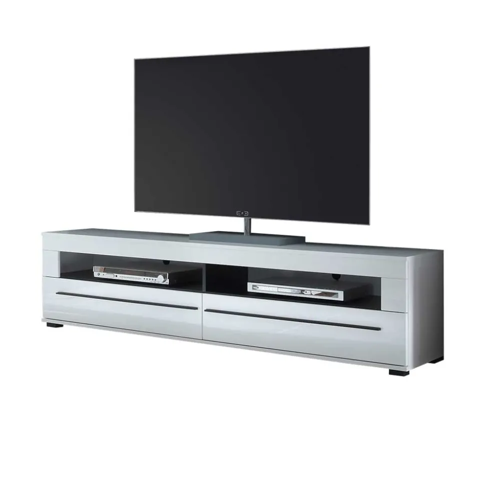 TV Unterschrank Jetongos in Weiß Hochglanz