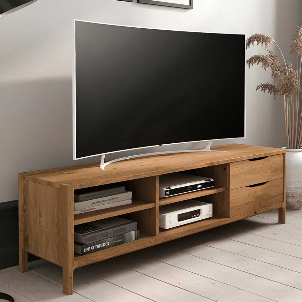 TV Unterschrank mit vier Fächern und zwei Schubladen - Laida