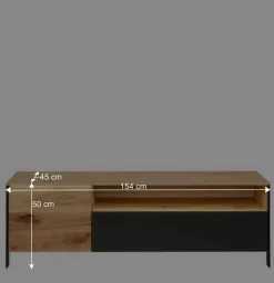TV Wohnwand Möbelset 194 cm breit - Viligrana (dreiteilig)