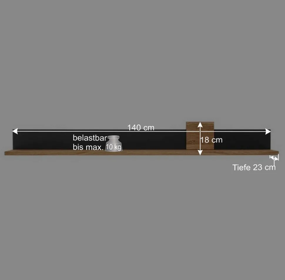 TV Wohnwand Möbelset 194 cm breit - Viligrana (dreiteilig)