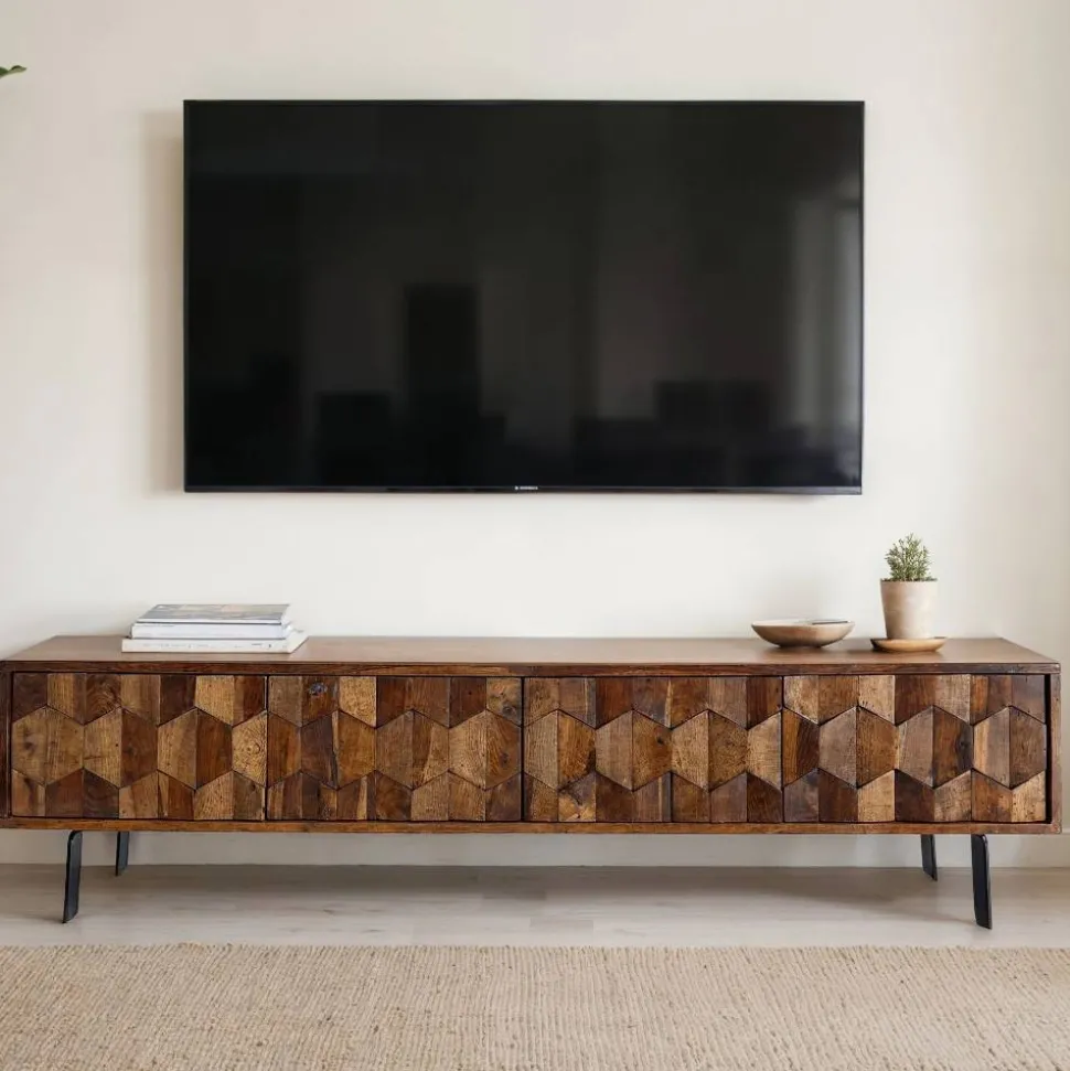TV-Lowboard aus Sheesham Massivholz - Classima