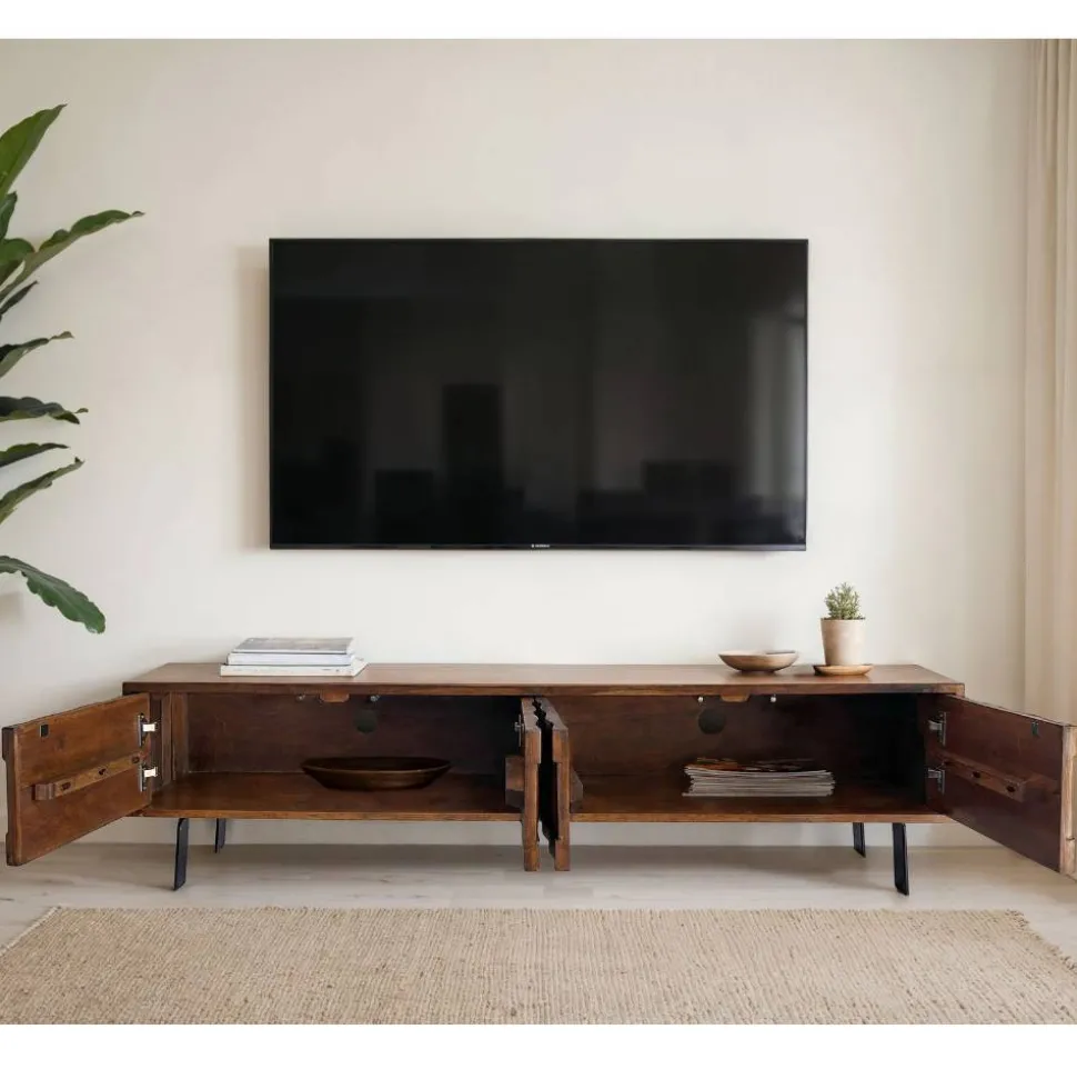 TV-Lowboard aus Sheesham Massivholz - Classima
